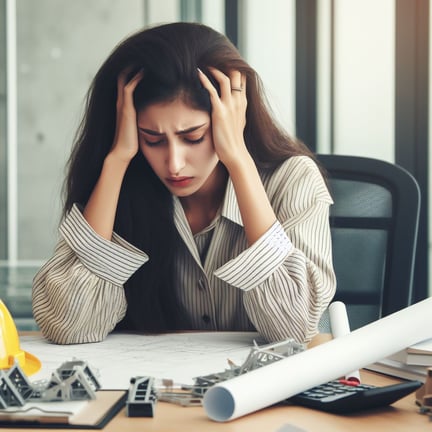 woman-stressed-out-Design-Engineer-working-on-project